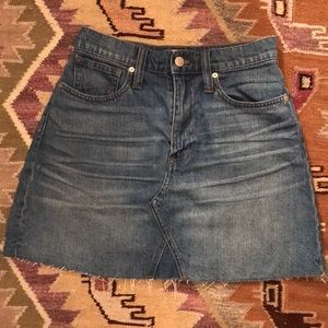Madewell denim mini skirt